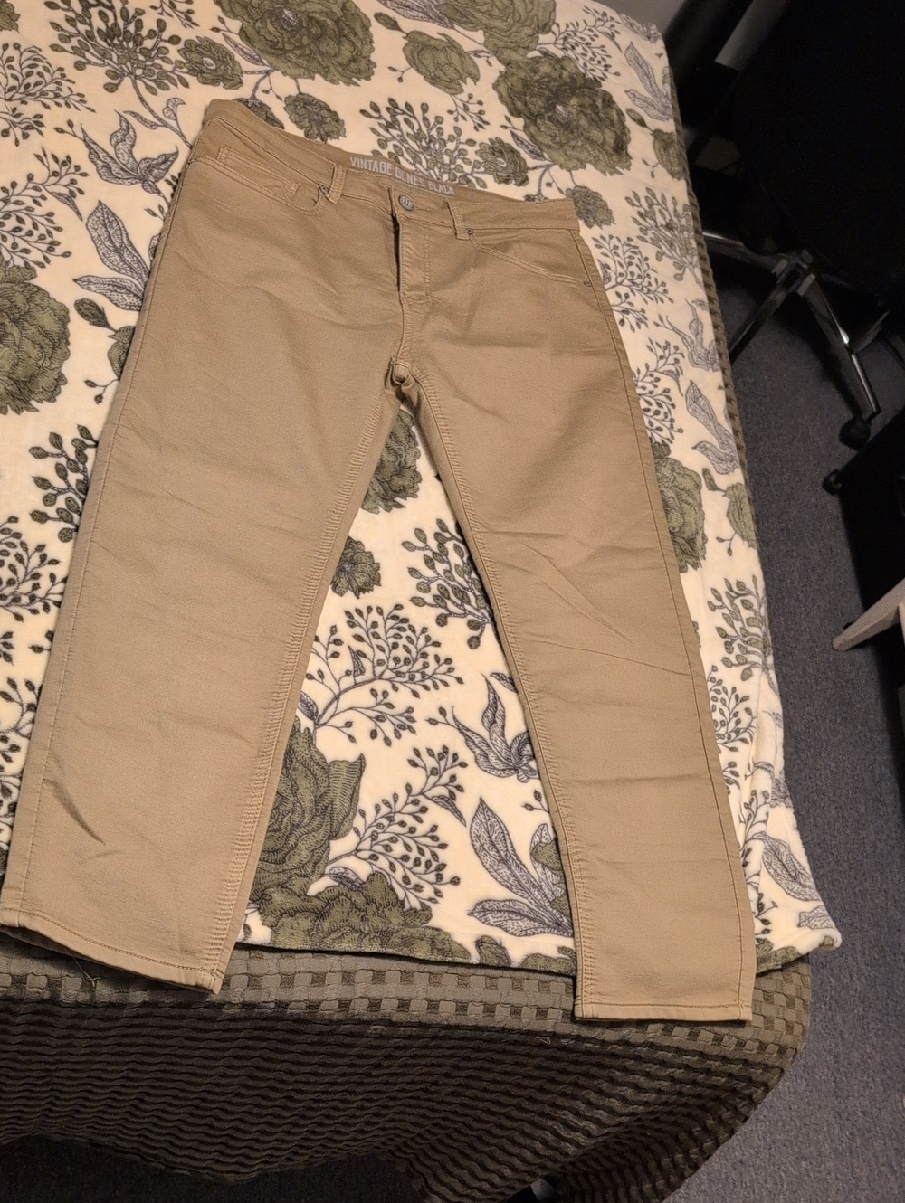 Vintage Genes Black Tan Chino Pants